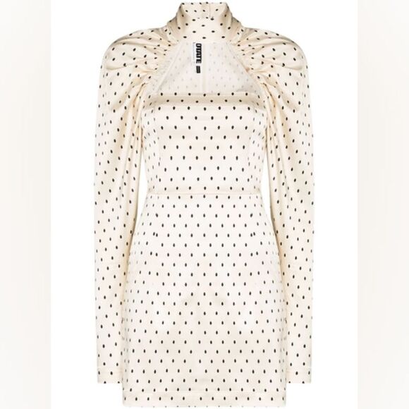 Rotate Birger Polka Dot Long Sleeve Dress - Picture 2 of 13